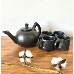 Kettle and Cup tea set Longpi pottery - Indigi Crafts